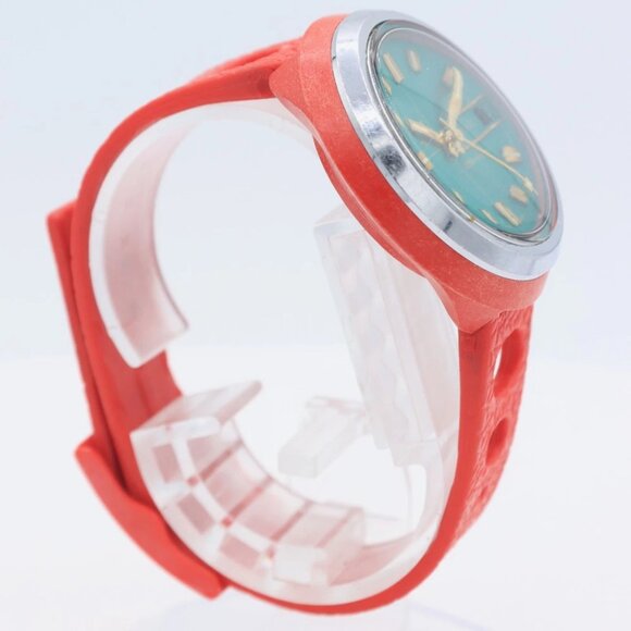 Vintage Lucerne Green Crosshair Dial Men's Mechanical Wristwatch Swiss - Picture 2 of 5